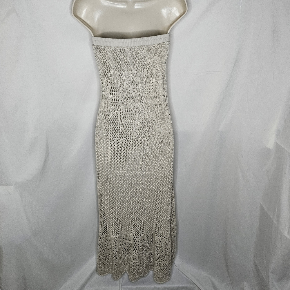 Womens Lovestitch Crochet Maxi Skirt Dress Tassel Lined BOHO Cottagecore Size M - Picture 11 of 14